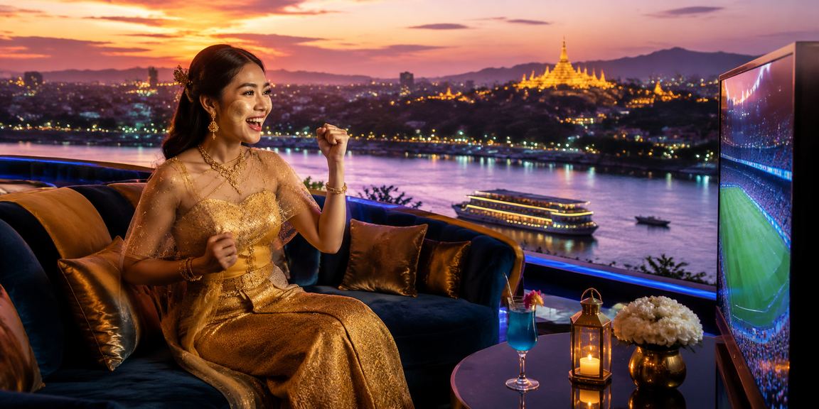 မန္တလေးမြစ်ထိပ်၌ မိုဘိုင်းဖုန်းအသုံးပြုနေသူ